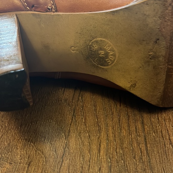 Vintage made in Brazil brown leather heeled boots size 8 - Picture 2 of 7